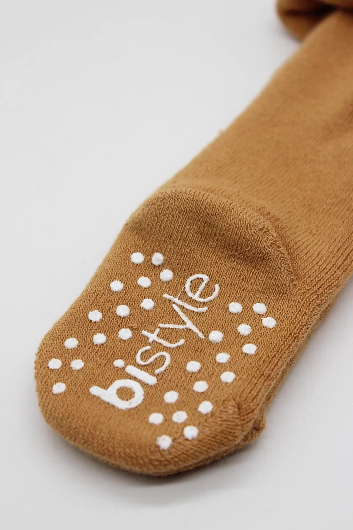 Tekli Kaymaz Mix Havlu Külotlu Çorap Hardal - Görsel 9