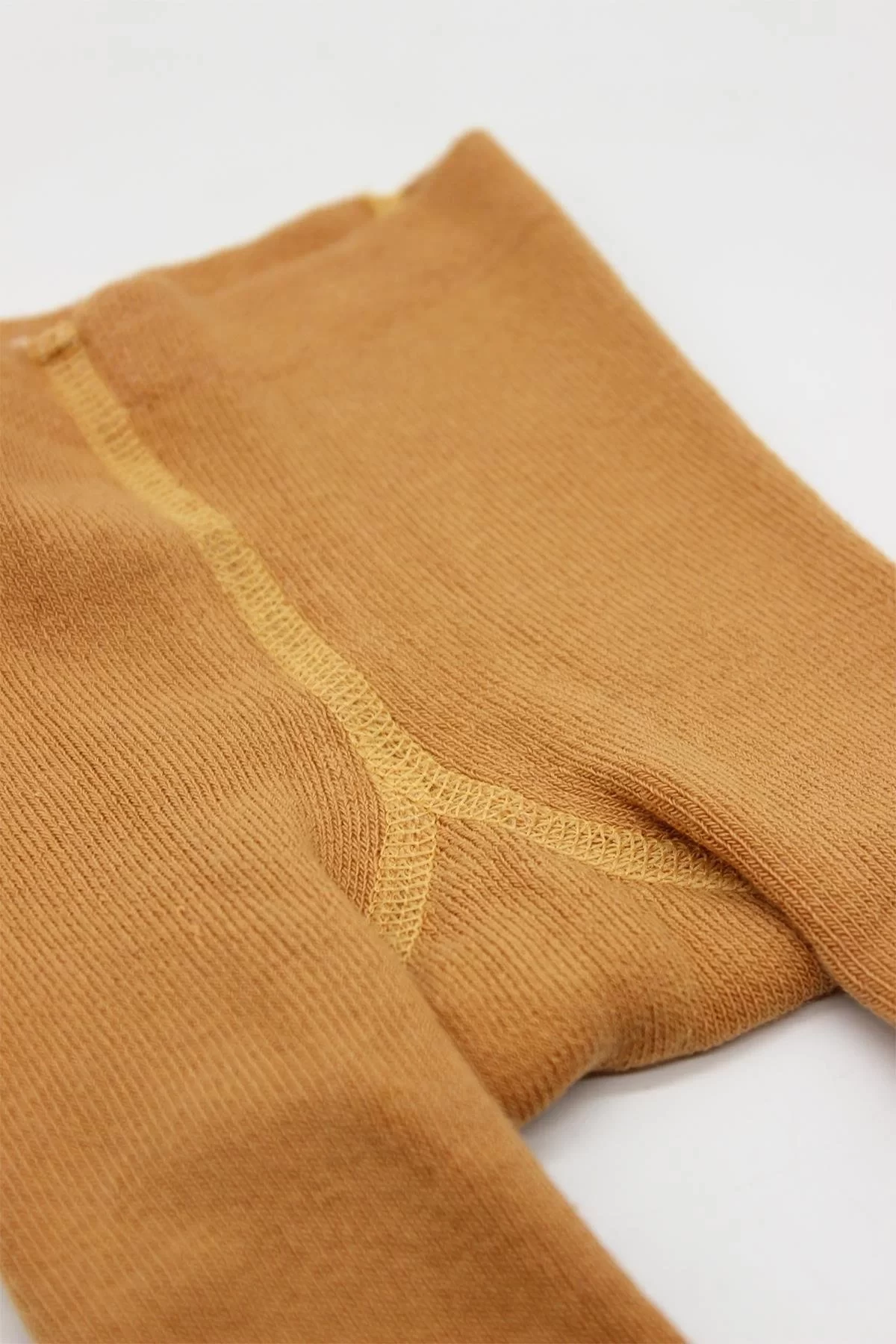 Tekli Kaymaz Mix Havlu Külotlu Çorap Hardal - Görsel 11