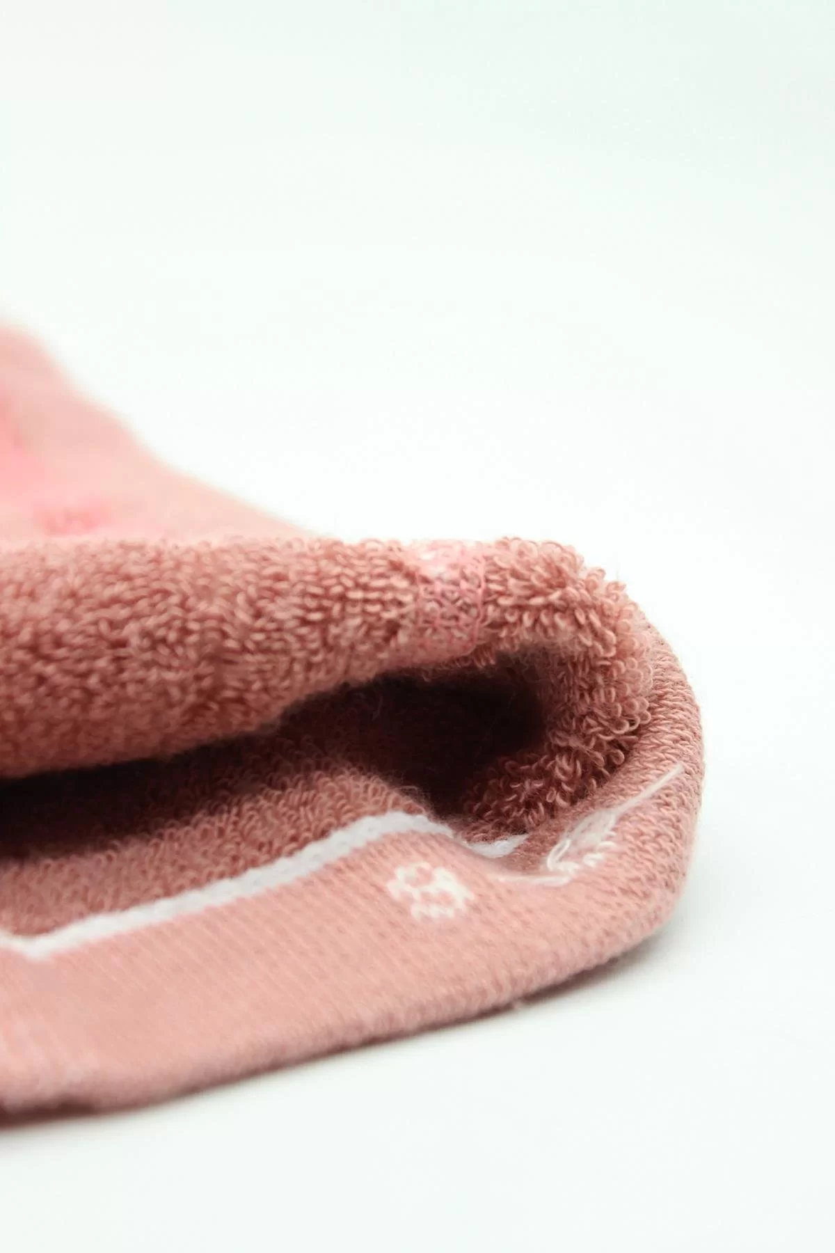 Tekli Puan Kaymaz Havlu Külotlu Çorap Pudra - Görsel 10