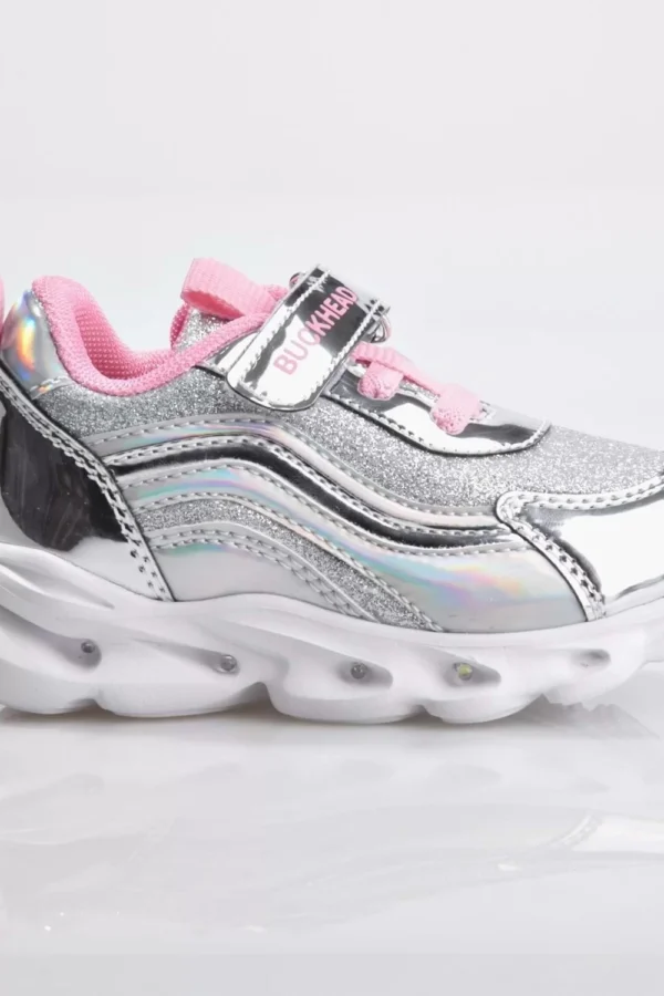 Buckhead Glossy Shiny Çocuk Spor Ayakkabı 4430 Silver