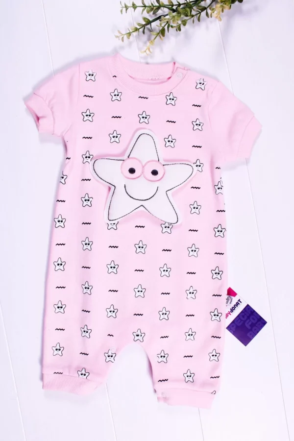 Bulut Figürlü Kız Bebek Tulumu