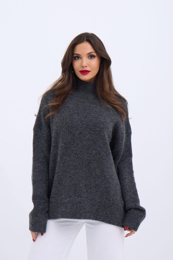 43081 TRİKO YARIM BALIKÇI SALAŞ KAZAK-ANTRASİT