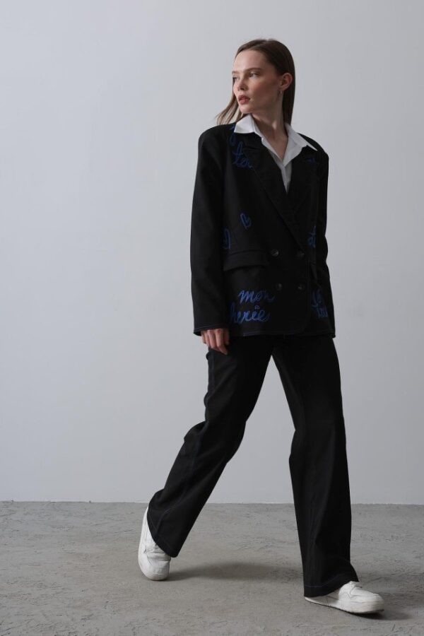 Kalpli Ceket Takım - Siyah