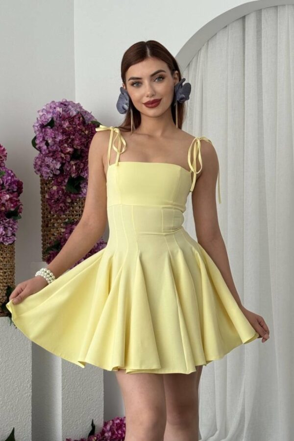 Clara Askılı Mini Elbise