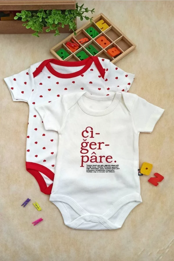 Canciğer Yazılı 2'li Bebek Body Seti