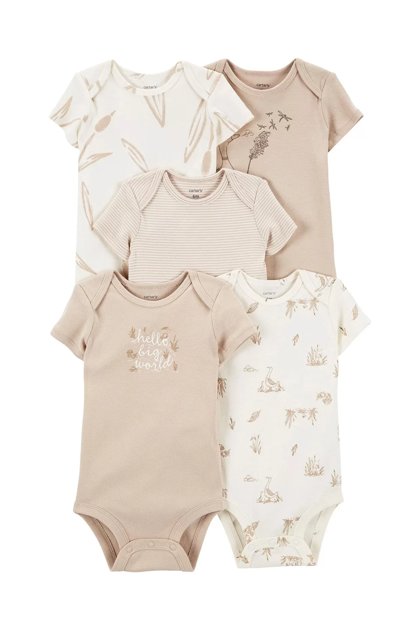 Layette Bebek 5'li Kısa Kol Body Karışık Renkli - Görsel 4