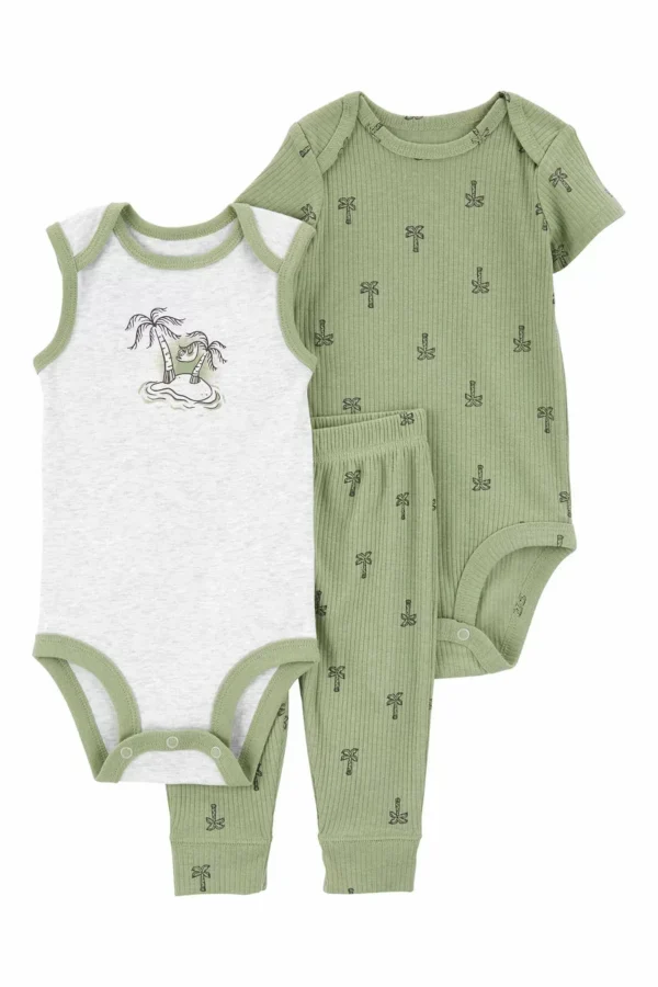 Layette Erkek Bebek 3'lü Set Karışık Renkli