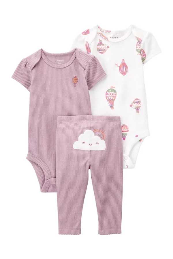 Layette Kız Bebek 3'lü Set  Karışık Renkli