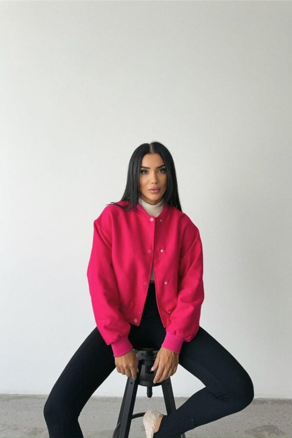 BOMBER MONT CYRUS KUMAŞ - Fuşya