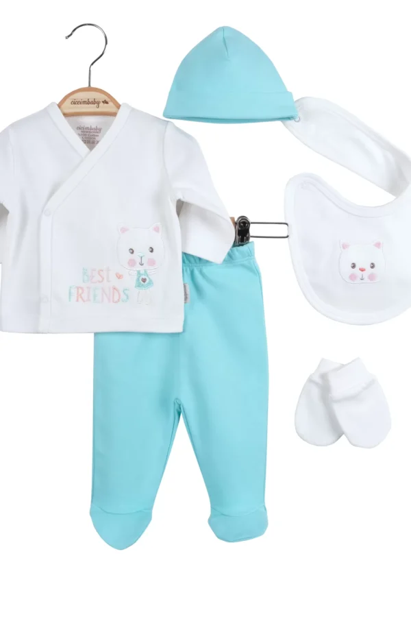 Best Friedens 5'li Zıbın Set  Mint Yeşili