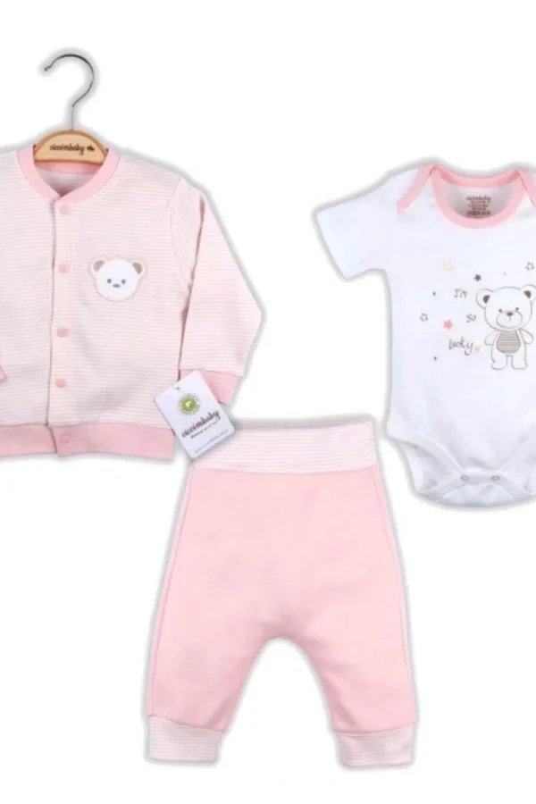 Çift Ayıcık 3lü Takım  Pembe