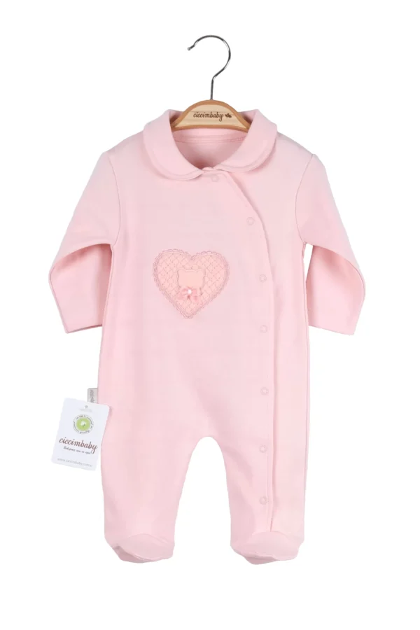 Kalpli Ayıcık Patikli Tulum  Pembe