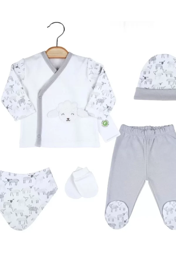 Kuzulu Zıbın Seti Gri