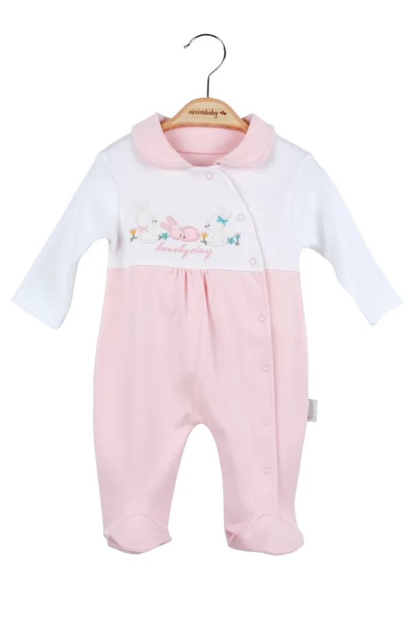 Ciccim Baby Tavşanlı Patikli Tulum 4747 Pembe