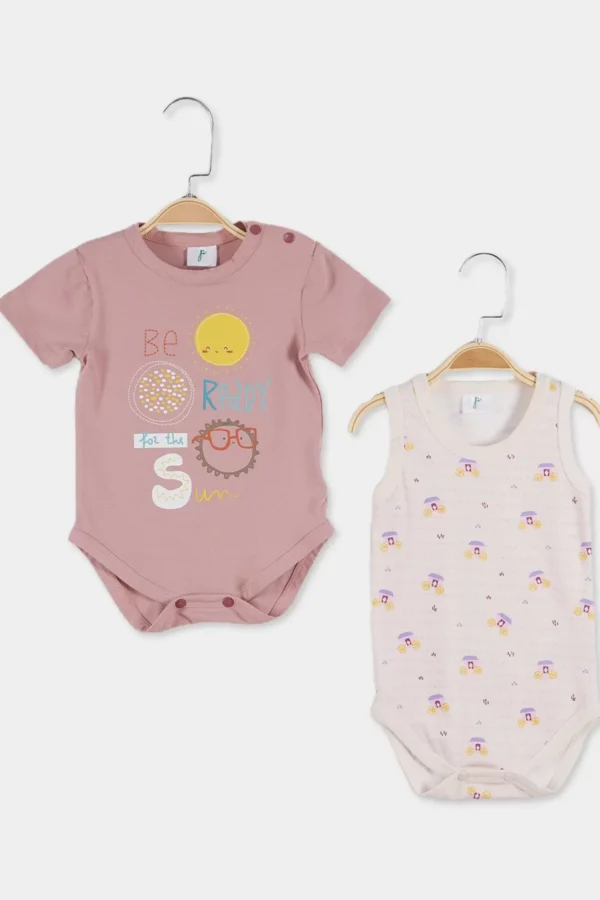 Çimpa  Panolino 2'li Body Pembe-lila