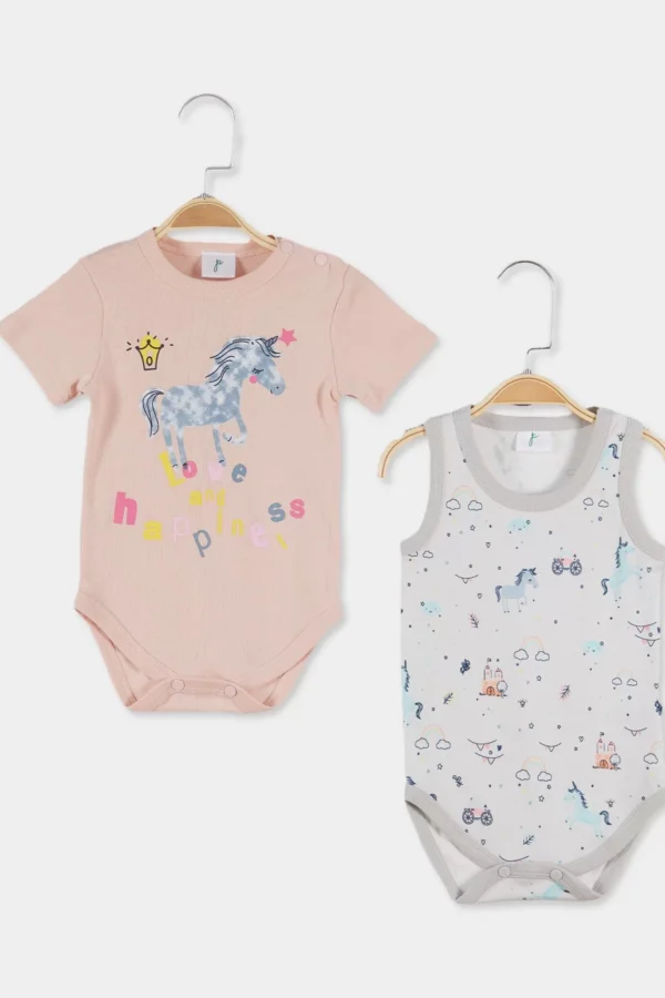 Çimpa Panolino 2'li Body Gri Pembe