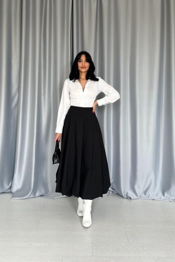 Siyah Uzun Balon Etek