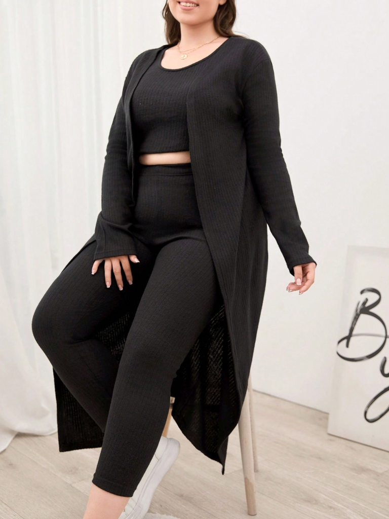 Kadın Uzun Kollu Hırka Atlet Ve Eşofman Yün Viskon üçlü Takım - Görsel 3