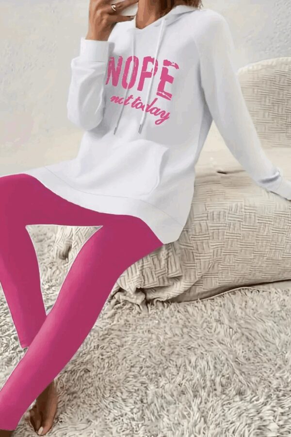 Kadın Uzun Kollu Kapşonlu Bağcıklı Viskon Iki Iplik Sweat