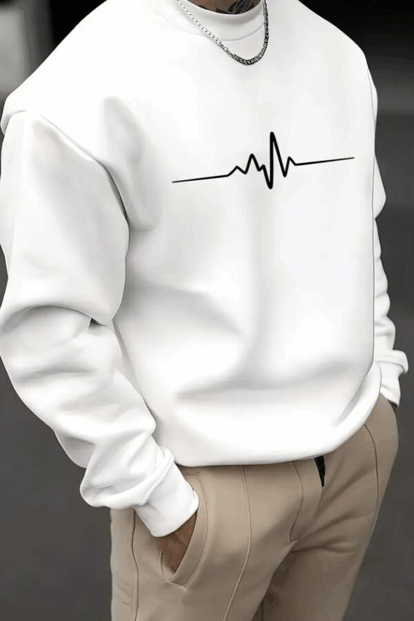 Erkek Uzun Kollu Baskılı Iki Iplik Sweat