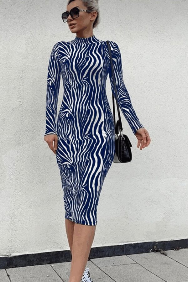 Kadın Uzun Kollu Mikro Midi Elbise