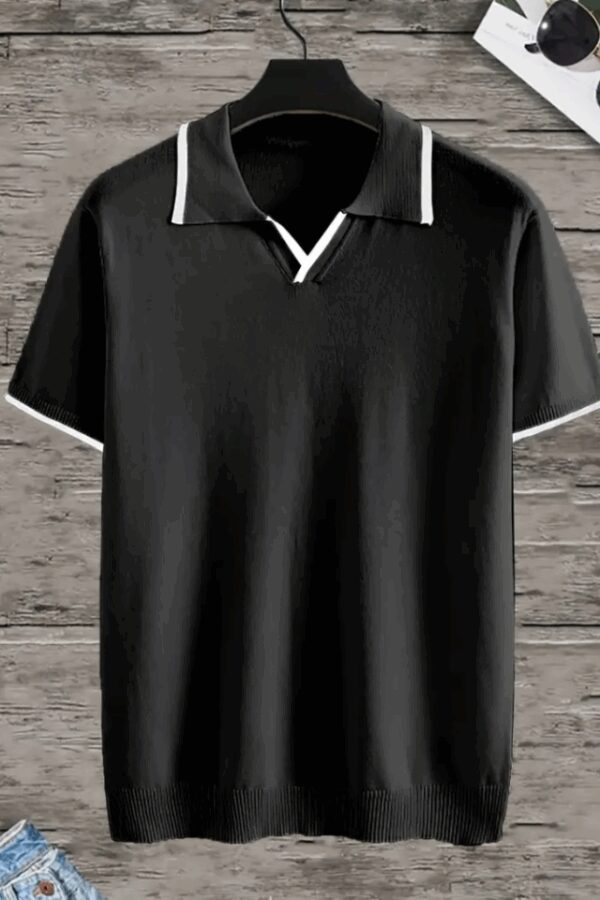 Erkek Kısa Kollu Yakalı Triko Tişört