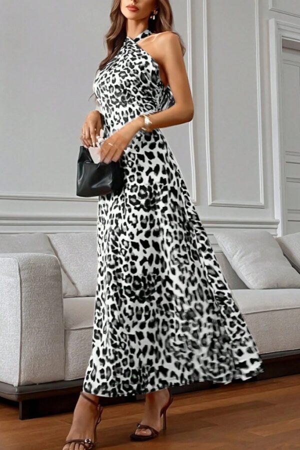 Kadın Omuzlardan Açık Boyundan çapraz Bağlama Detaylı Süprem Elbise