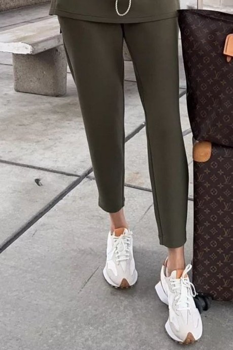 Kadın Uzun Kollu Balıkçı Yaka Belden Lastikli Modal Bluz Ve Pantolon Ikili Takım - Görsel 9