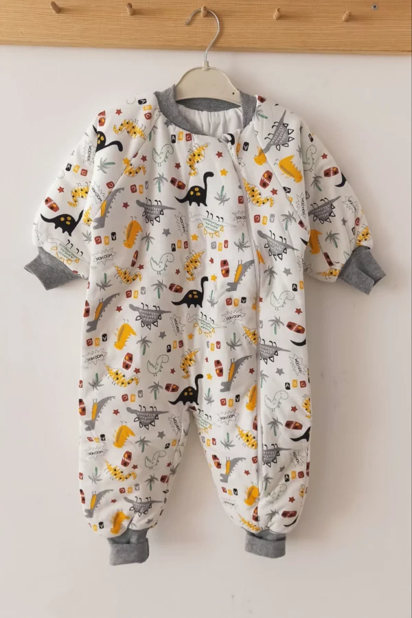 Dinozor Desenli Çocuk Uyku Tulumu