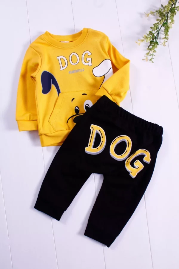 Dog Desenli 2'li Erkek Bebek Takımı