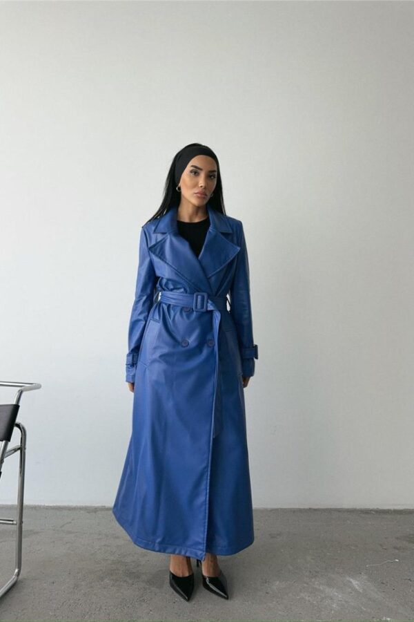 DERİ TRENÇKOT - Yeşil