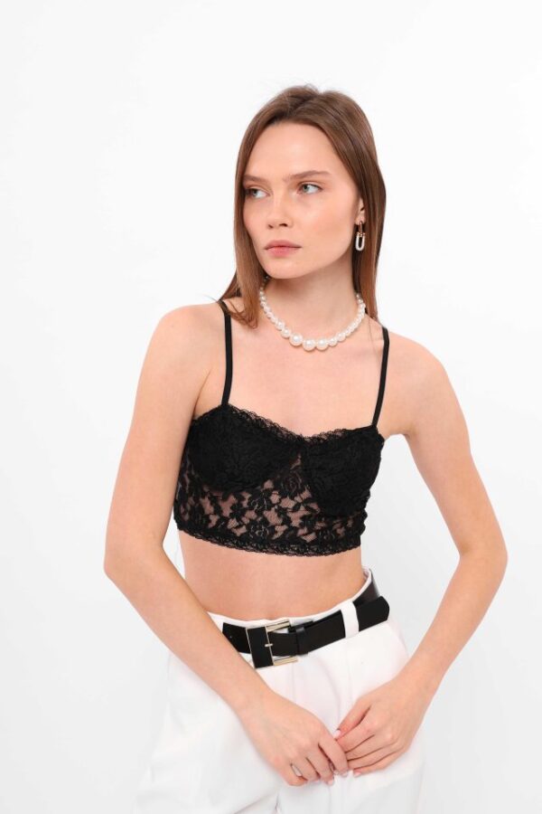 Dantelli Bralet Siyah