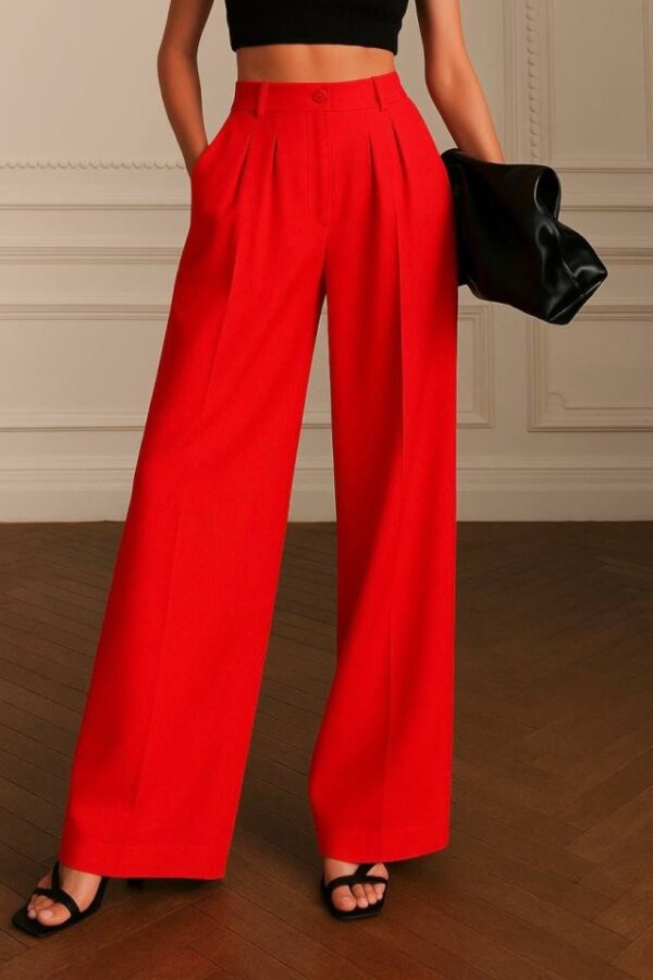 Kadın Yüksek Bel Bol Paça Pantolon