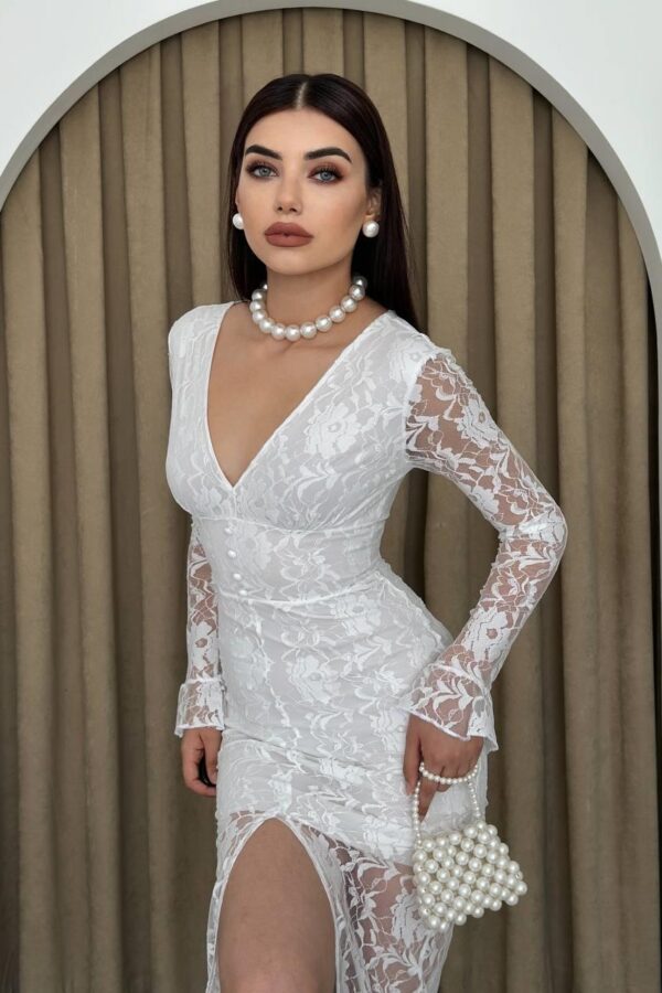 Lively Dantelli Midi Elbise