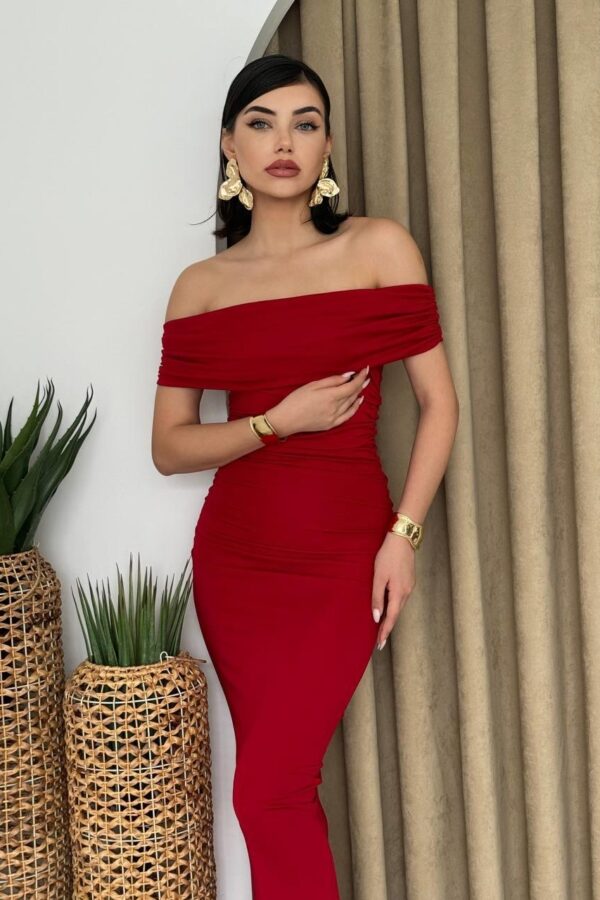 Milan Madonna Yaka Kalem Elbise