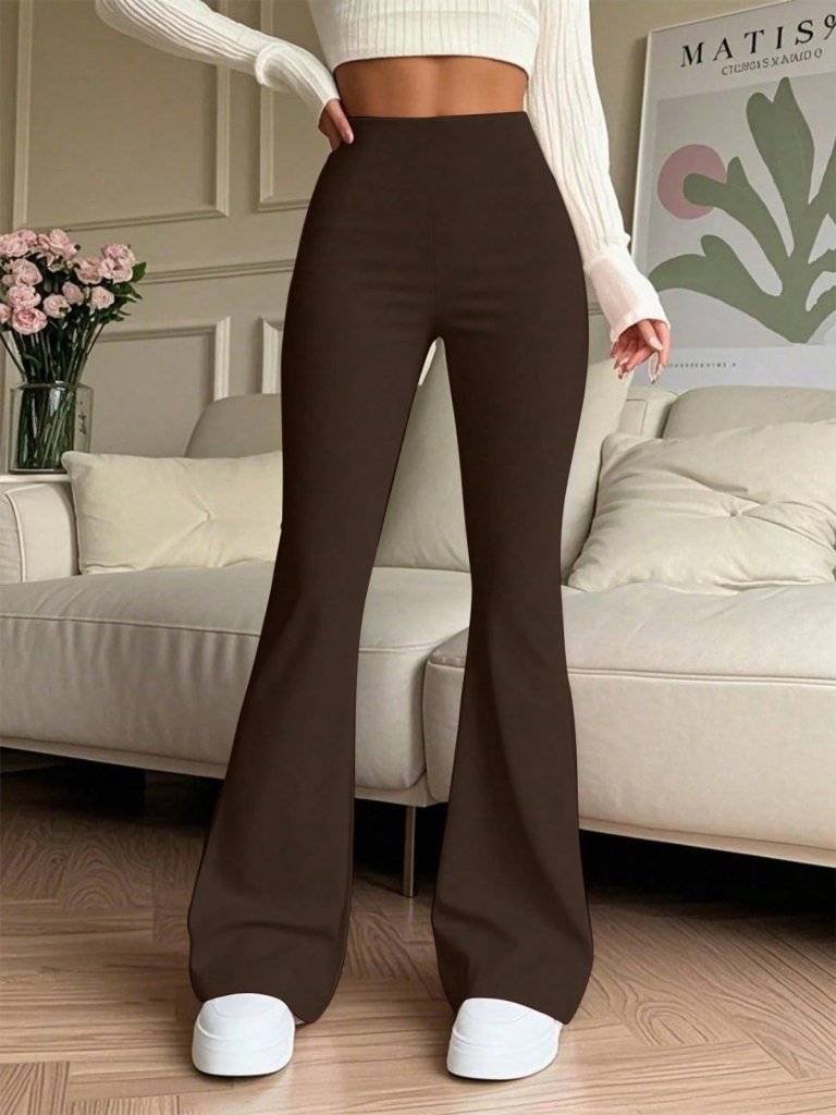 Kadın Yüksek Bel Ispanyol Paçalı Pantolon Tayt - Görsel 5