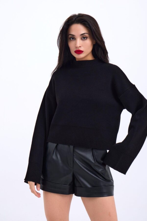 3628 KOL GENİŞ KAZAK-SİYAH