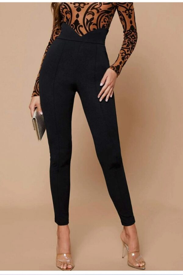 Kadın Siyah Krep Kumaş Pantolon