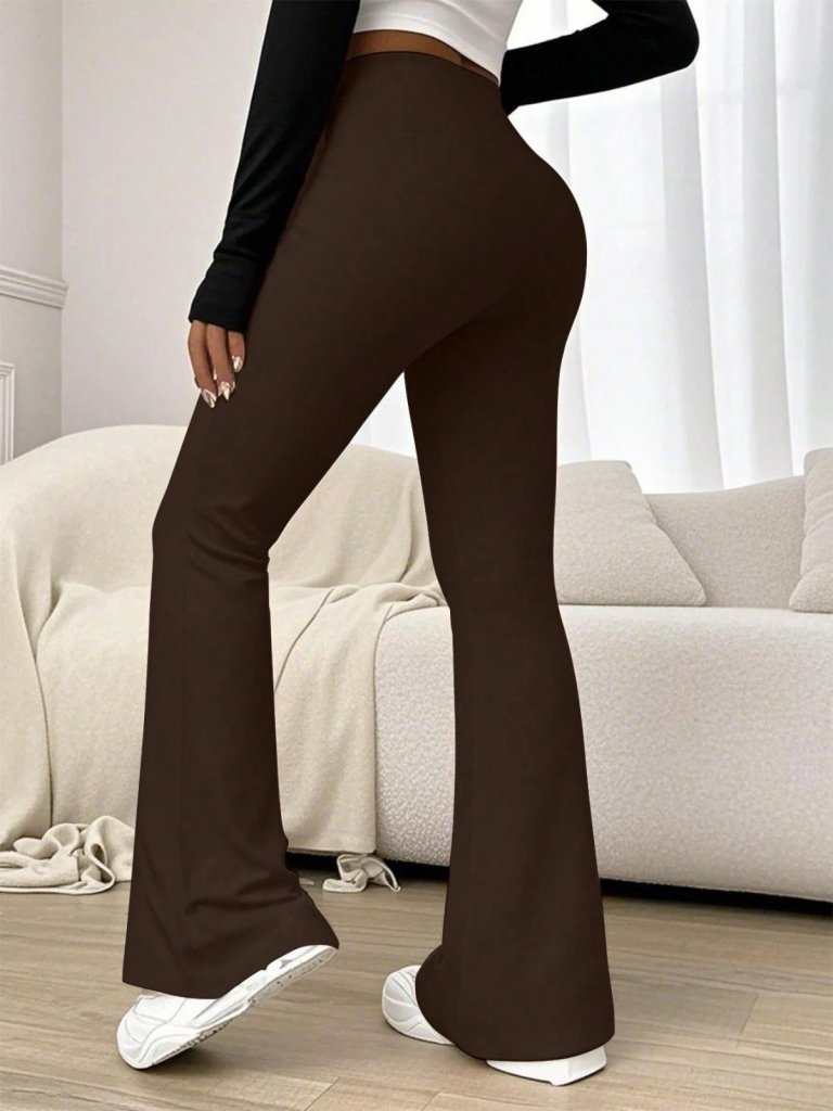 Kadın Yüksek Bel Ispanyol Paçalı Pantolon Tayt - Görsel 2