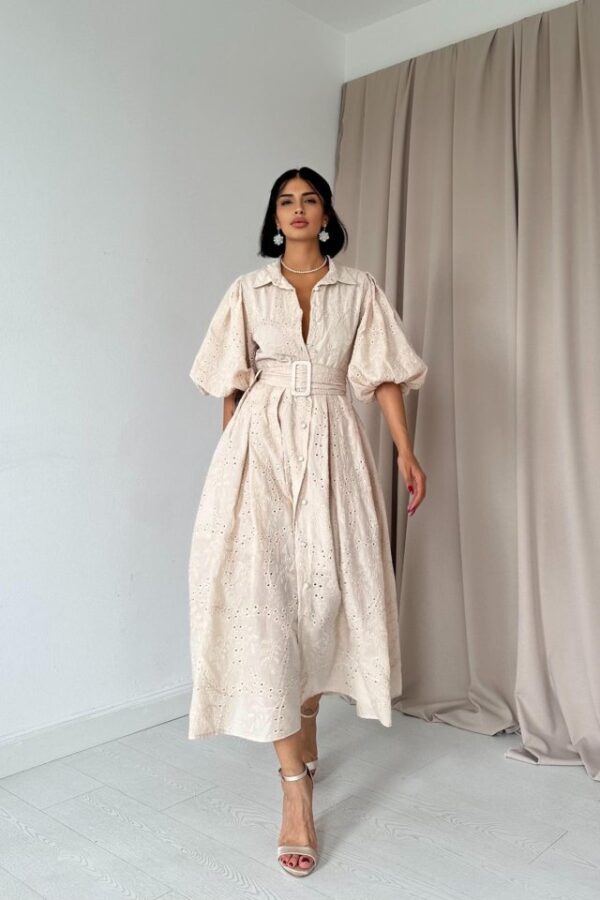 Siyah Pileli Balkon Elbise