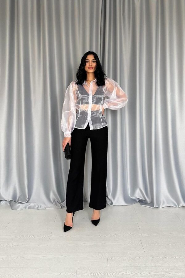 Beyaz Organze Gömlek