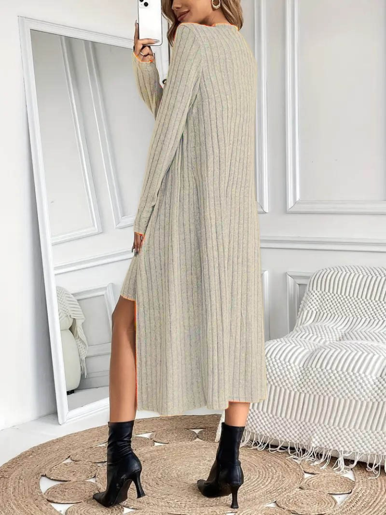 Kadın Askılı Balıkçı Yaka Kısa şardonlu Kaşkorse Elbise Ve Uzun Kollu Ceket Ikili Takım - Görsel 3