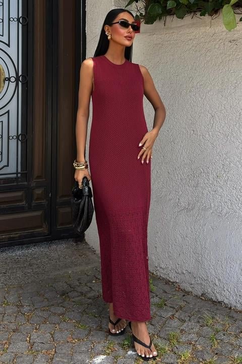 Afro Ajurlu Maksi Elbise 2796