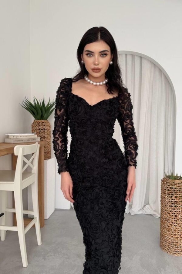 Folers Çiçek Desenli Elbise