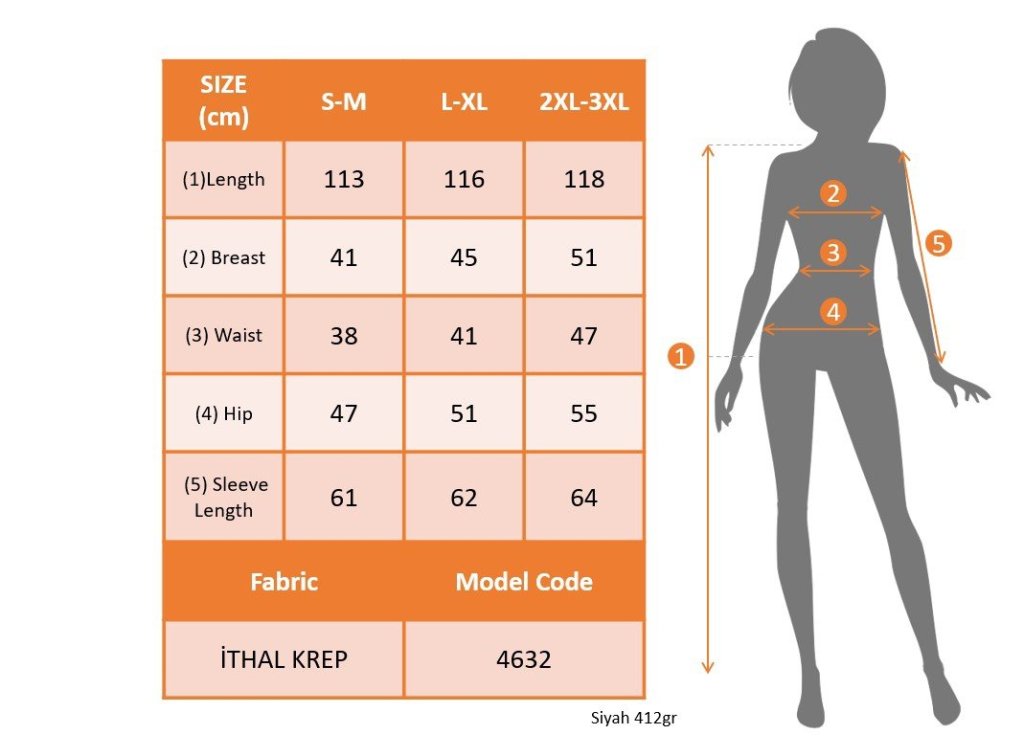 Kadın Uzun Kollu Kalp Yakalı Midi Ithal Krep Elbise - Görsel 9