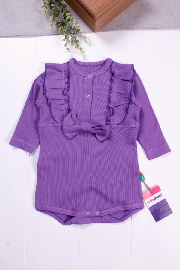 Fırfırlı Golf Uzun Kol Kız Bebek Body