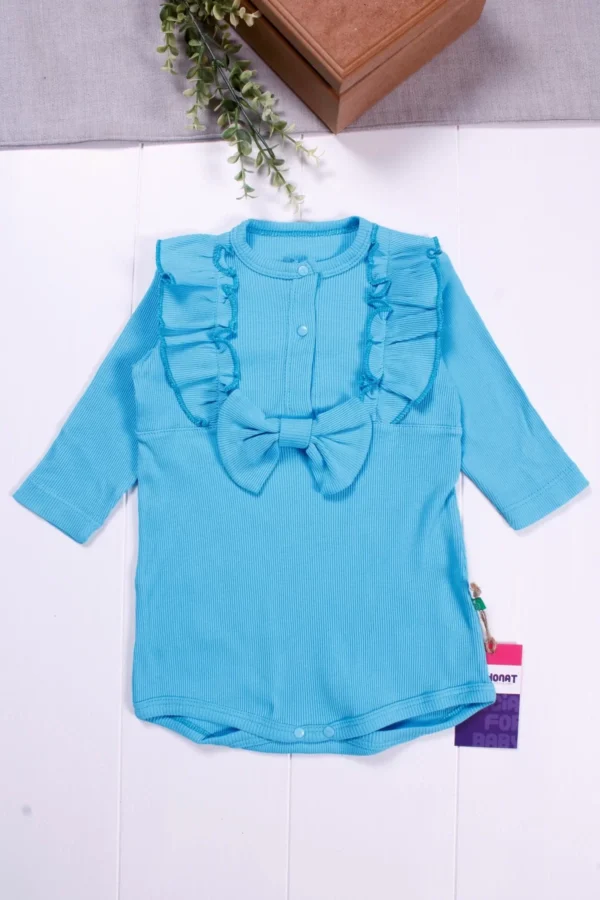 Fırfırlı Golf Uzun Kol Kız Bebek Body