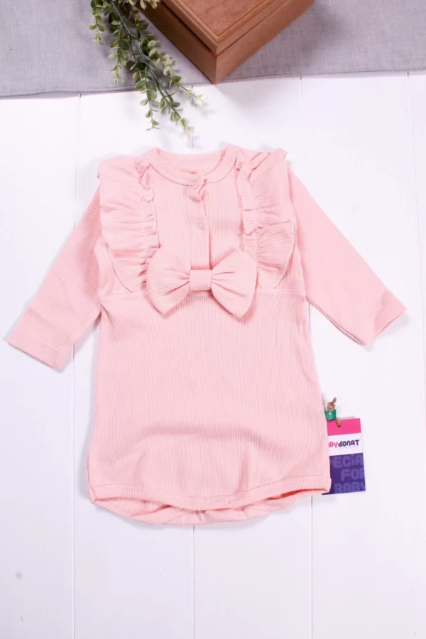 Fırfırlı Golf Uzun Kol Kız Bebek Body