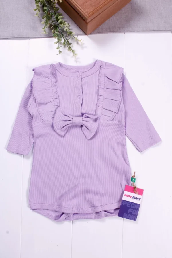 Fırfırlı Golf Uzun Kol Kız Bebek Body