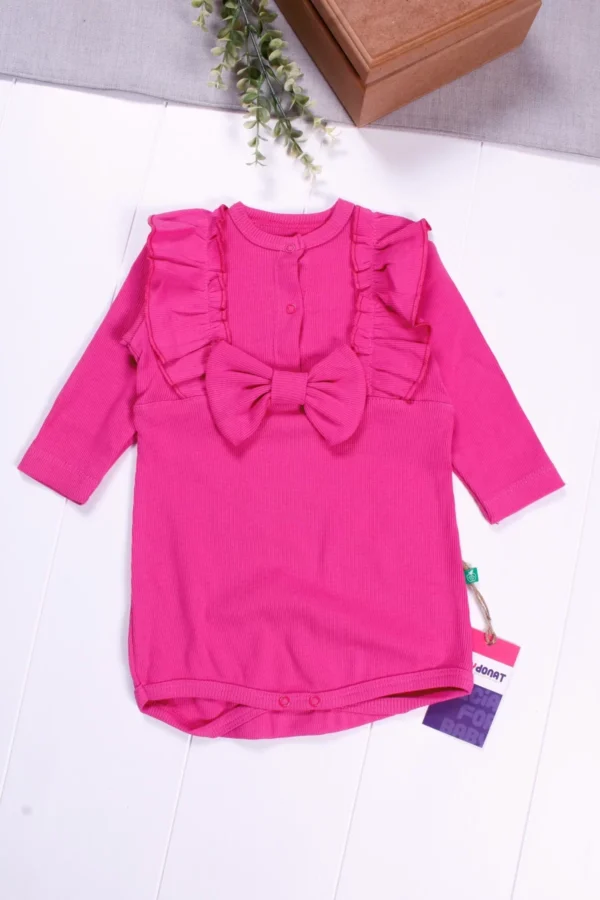 Fırfırlı Golf Uzun Kol Kız Bebek Body